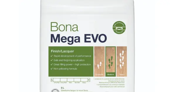Bona Mega Evo Extra Matt 1 komponensű parkettalakk 5L Biztonságos fizetés