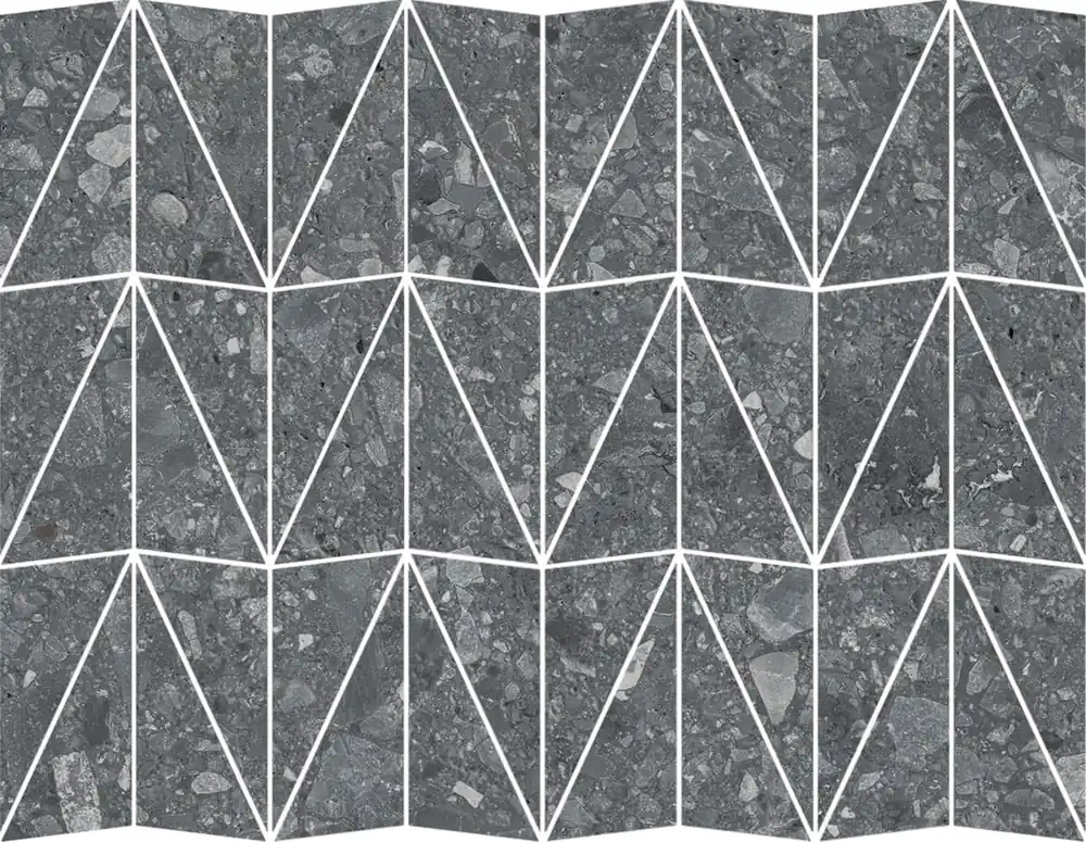Végkiárusítás CEPPO ANTRACITE MOSAICO TRIANGOLI RT 29X39 RCZU falicsempe