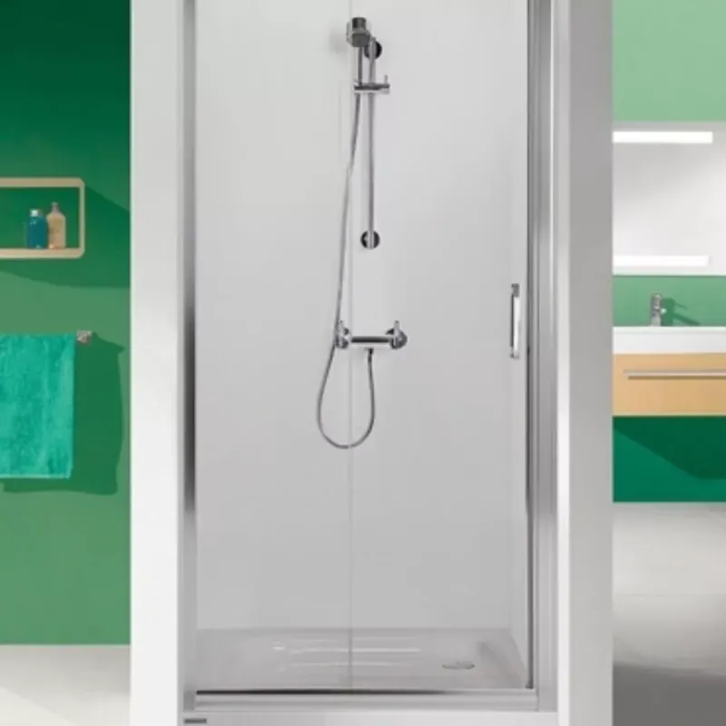Expressz kézbesítés D2/TX5 zuhanyajtó 100x190 fényes ezüst profillal W0 üveggel, eltolható