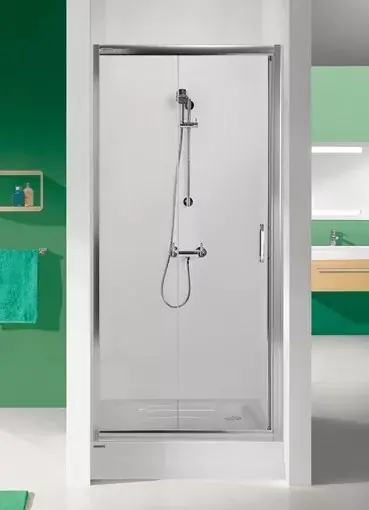 D2/TX5 zuhanyajtó 120x190 fényes ezüst profillal W0 üveggel, eltolható Kiárusítás