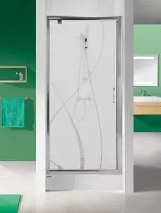 Biztonságos fizetés DJ/TX5 zuhanyajtó 90x190 fényes ezüst profillal, W15 üveggel, nyíló
