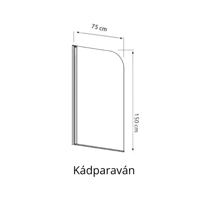 Azonnali szállítás H2O Edzett üveges kádparaván