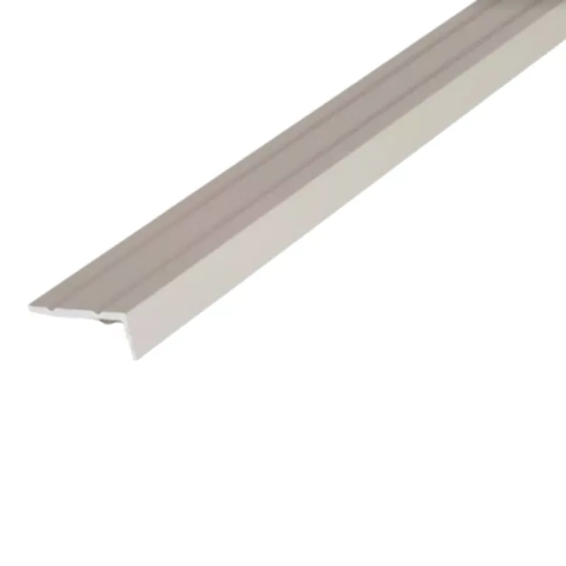 Végkiárusítás Alumínium utólagos lépcsőélvédő profil 25x10 mm/2,70 m eloxált ezüst