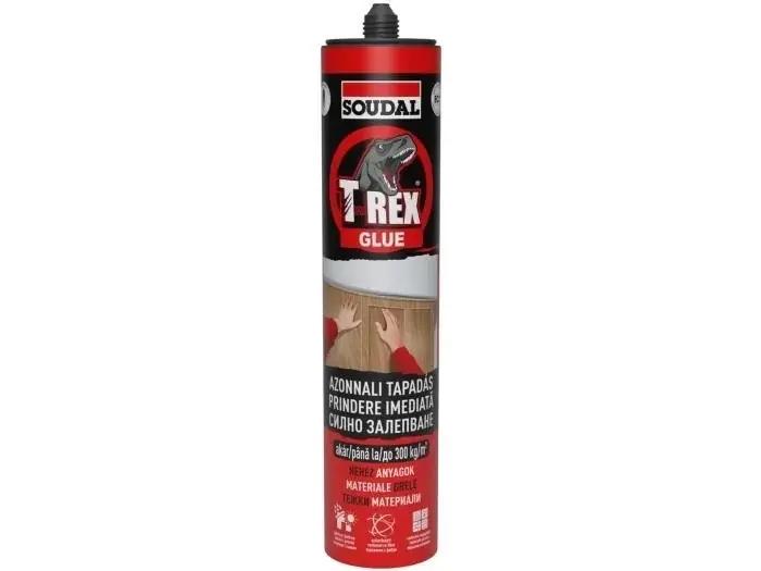 Biztonságos fizetés Soudal T-REX (Piros)- azonnali rögzítő szerelőragasztó