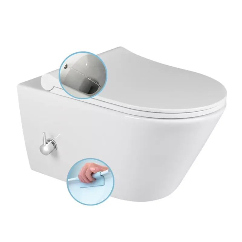 Korlátozott ajánlat Sapho Avva rimless fali wc bidézuhannyal (100315)