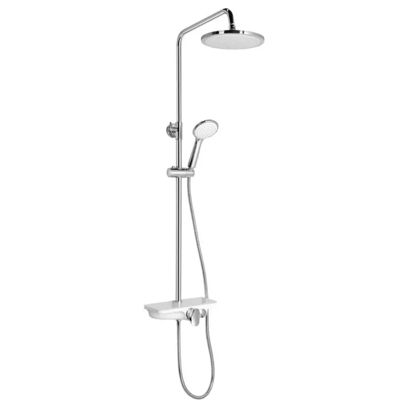 Sapho AQUALINE MARCO zuhanyoszlop zuhanyszettel, 800-1150mm, fehér (SL100) Prémium