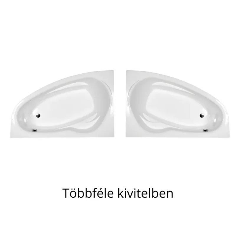Vedd meg online H2O Kitty aszimmetrikus fürdőkád 150x95 cm - többféle kivitel