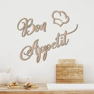 Olcsó Fa felirat a konyhába - Bon Appetit