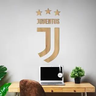 Szezonális akció Fából készült logó - Juventus