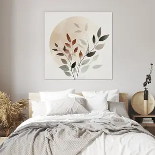Fa boho kép - Levelek egy körben Outlet