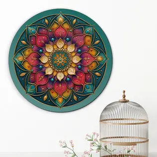 Kedvezményes ár Fából készült mandala kép - Kivételes