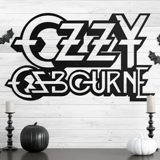 Fából készült logó - Ozzy Osbourne Kiárusítás