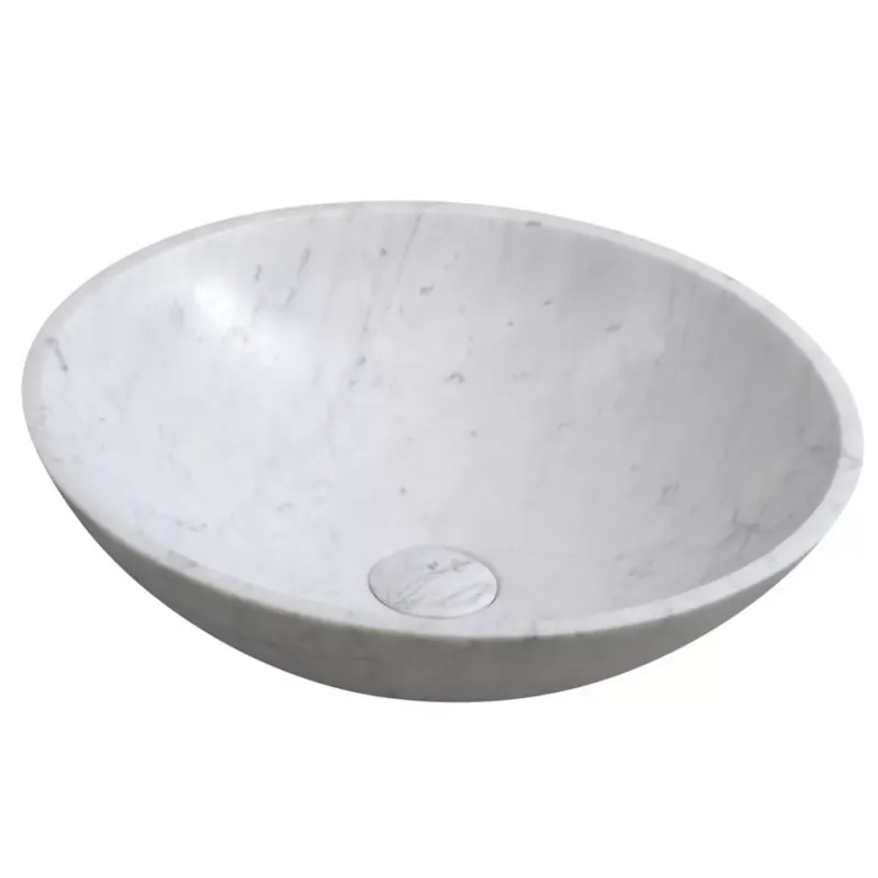 Outlet Sapho Blok Carrara fehér kő mosdó 42x14cm