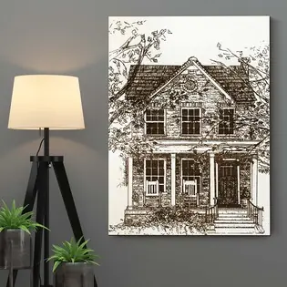 Szuper akció Old house - Gravírozott falikép