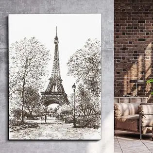 Csak ma Eiffel-torony Párizsban - Gravírozott 3D falikép