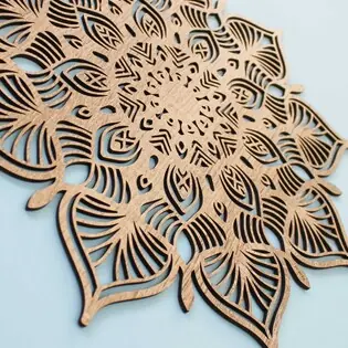 Extravagáns virágos mandala - 3D falikép Expressz kézbesítés
