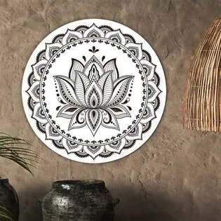 Biztonságos fizetés Lótusz mandala - Fakép