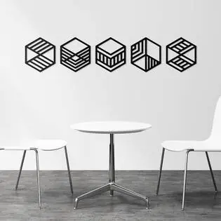 Modern fali dekoráció - Hexagonok (5 db) Csak ma