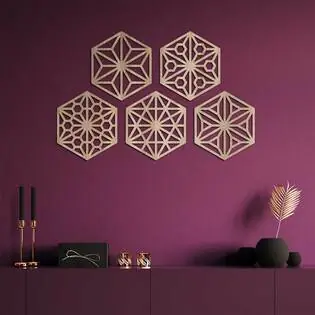 Modern falikép - Hexagon (5 db) Gyors kiszállítás