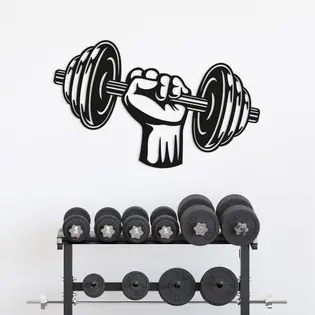 Fitness ajándék - Fali dekoráció - Súlyzó Csak ma