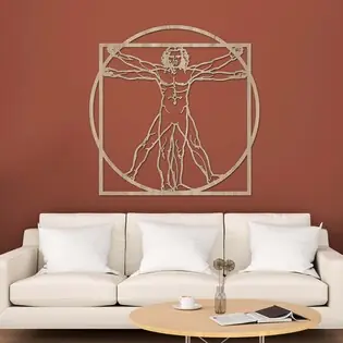 Gyors kiszállítás Leonardo da Vinci faképe - Vitruvius ember