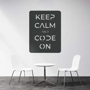 Gyors szállítás Fatábla - Keep calm and code on