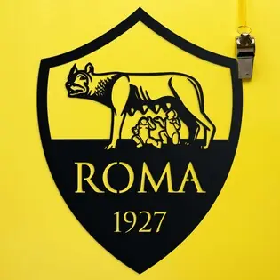Rendeld meg most Fából készült csapat embléma - AS Roma