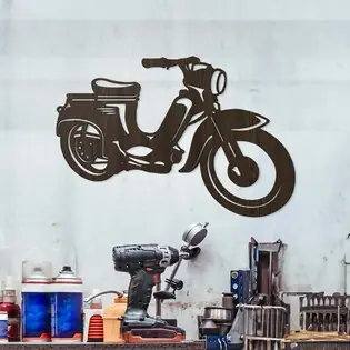 Csak ma Fából készült kép retro stílusban - Jawa 555