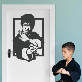 Fából készült falikép - Bruce Lee Olcsó
