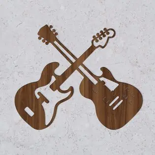 Ajánlat Fa falikép - Gitárok