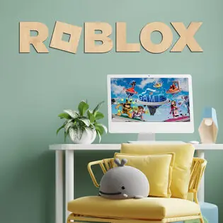 Szuper akció Fa falikép - Roblox logó