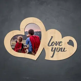 Végkiárusítás Fa fényképkeret – Love You