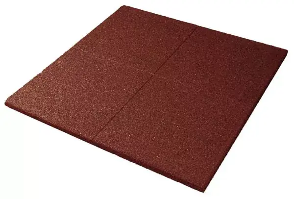 Kihagyhatatlan ajánlat Eséscsillapító gumilap, 4 cm, vörös 100x100 cm