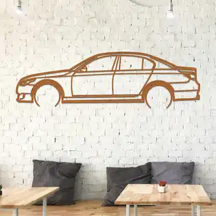 Szezonális akció BMW E60 M5 autós sziluett falikép