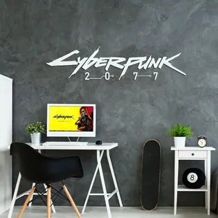 Fából készült falikép - Cyberpunk 2077 Szuper ajánlat