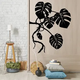 Monstera fali dekoráció fából Kedvezményes ár