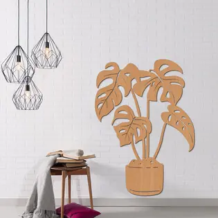Kiárusítás Fa kép - Monstera virág cserépben
