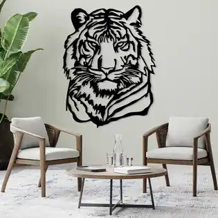 Azonnal elérhető Lézervágott kép - Tigris