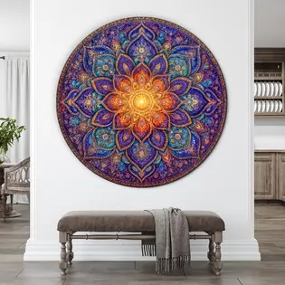 Fából készült kép - Mandala Magic Biztonságos fizetés