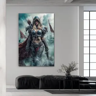 Fából készült kép a WoW játékból - Sylvanas harcos Ajánlat