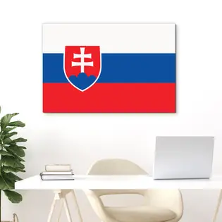 Fából készült állami zászló - Szlovák Köztársaság Olcsóbb