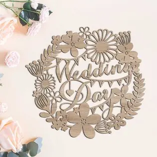 Esküvői dekoráció - Fa koszorú Wedding day Legkelendőbb