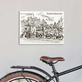 Exkluzív ajánlat 3D fa falikép - Amszterdam