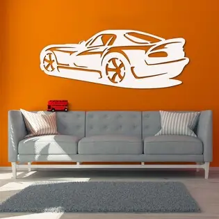 Korlátozott ajánlat Fa fali dekoráció - Auto Dodge Viper