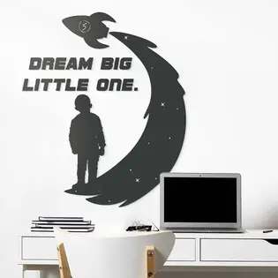 Biztonságos vásárlás 3D matrica gyerekszobába - Dream big little one