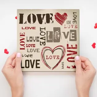 Fa falikép - Love Love Love Biztonságos vásárlás