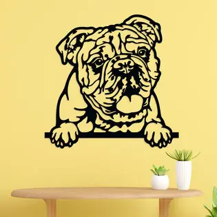 Biztonságos fizetés Kivágott 3D falikép – Bulldog