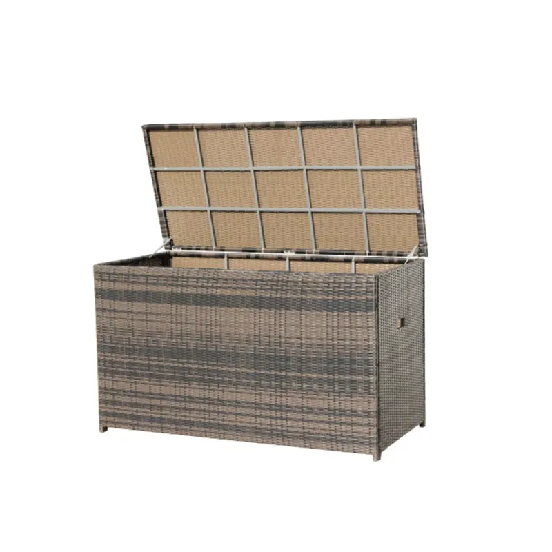 Rattan párnatartó láda, kevert barna 166x75x96cm Vásárlói kedvenc