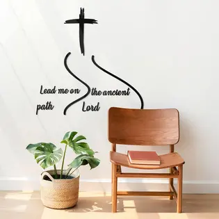 Árcsökkenés Bibliai idézet fából - Lead me on the ancient path, Lord