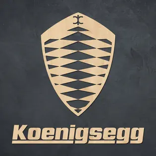 3D fa logó és felirat - Koenigsegg Legkelendőbb